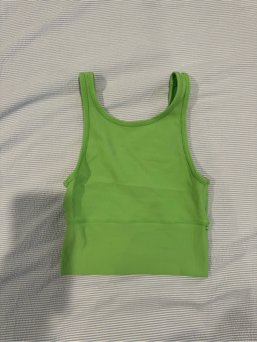 Lululemon Women's Lime Green Ribbed Tank Top